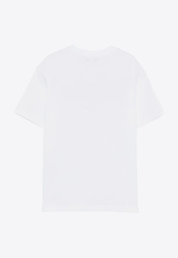 MSGM Kids Boys Sketch Logo Print T-shirt White S5MSJBTH295_WHITE
