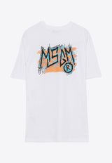 MSGM Kids Boys Logo Print T-shirt White S5MSJBTH308_WHITE