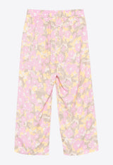 MSGM Kids Girls Floral Print Pants Pink S5MSJGPA115_PINK