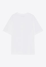 MSGM Kids Girls Logo Print T-shirt White S5MSJGTH218_WHITE