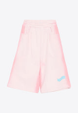 MSGM Kids Girls Airbrushed Logo Shorts Pink S5MSJUBE237_PINK