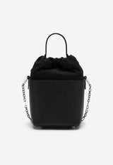 Maison Margiela Logo Patch Leather Bucket Bag Black S61WG0035P4348/O_MARGI-T8013
