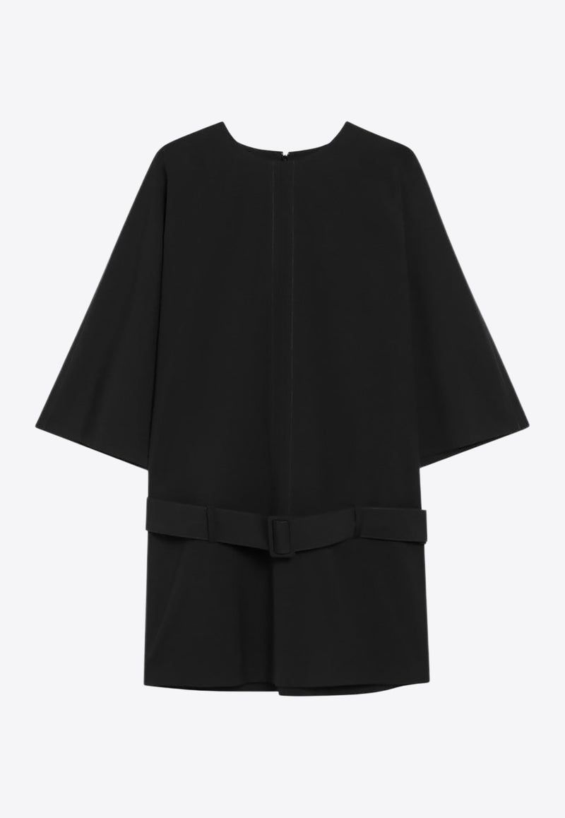 MM6 Maison Margiela Wool-Blend Belted Mini Dress Black S62DA0062M35614/R_MM6-900