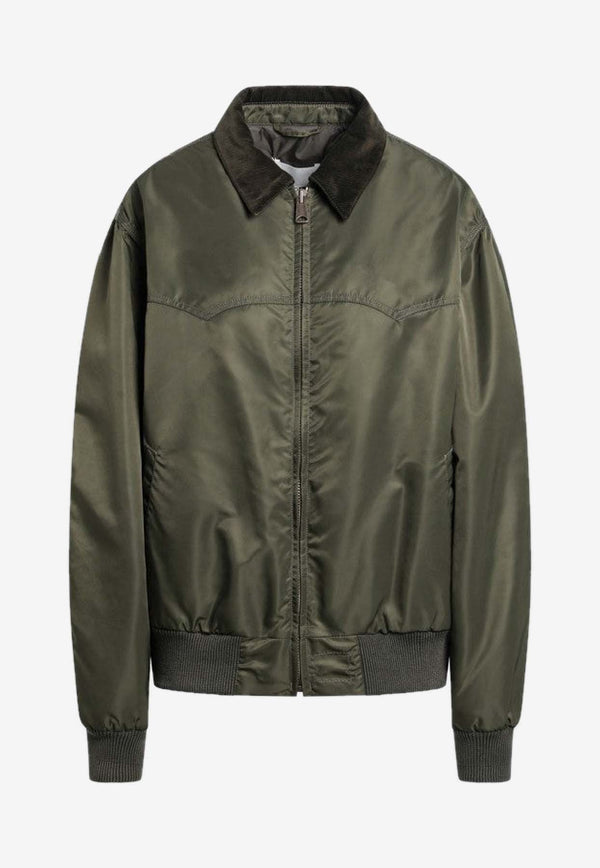 Maison Margiela Zip-Up Bomber Jacket Green S67AM0106DM35662/R_MARGI-728
