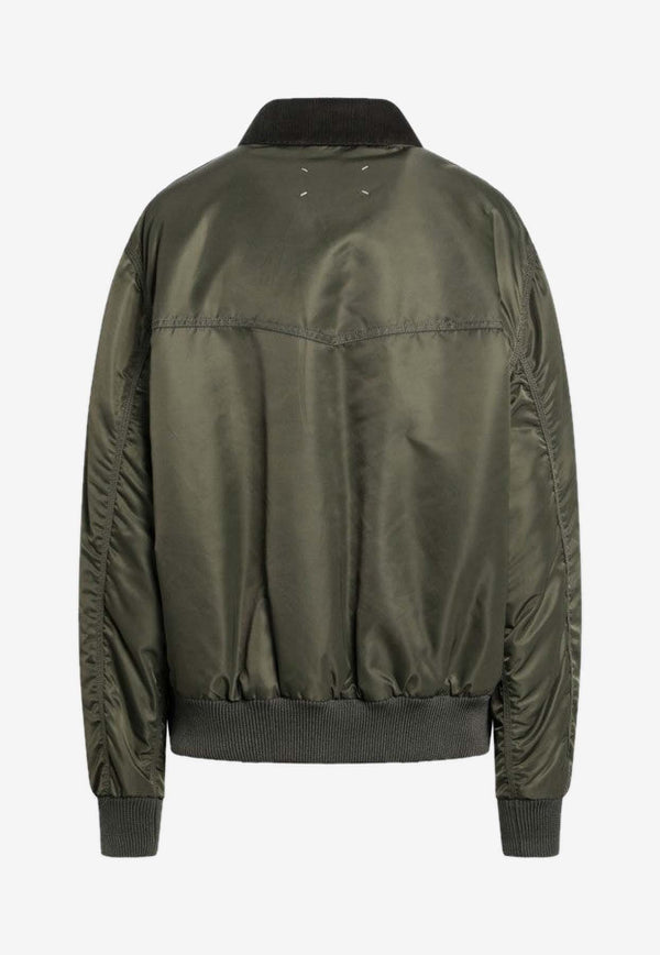 Maison Margiela Zip-Up Bomber Jacket Green S67AM0106DM35662/R_MARGI-728