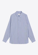 Maison Margiela Striped Long-Sleeved Shirt Light Blue S67DT0021M35625/R_MARGI-002F