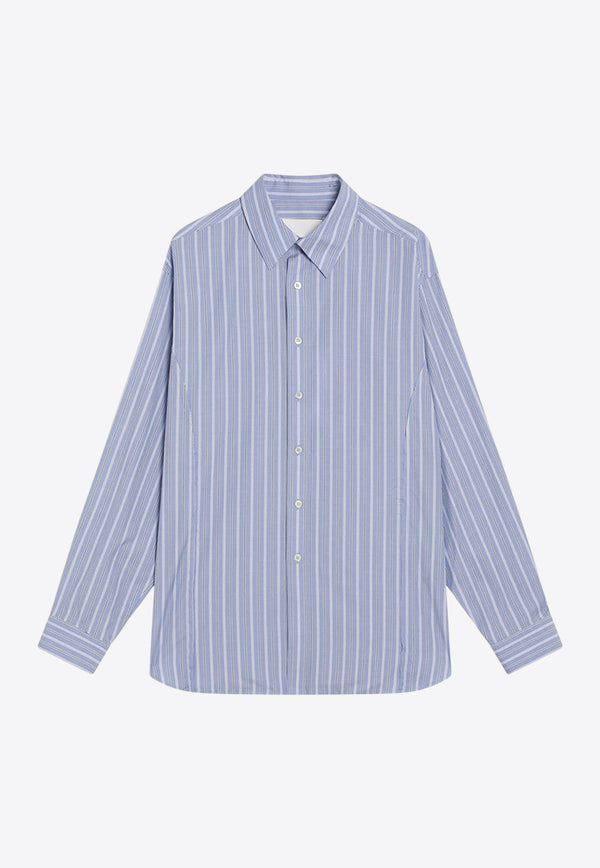 Maison Margiela Striped Long-Sleeved Shirt Light Blue S67DT0021M35625/R_MARGI-002F