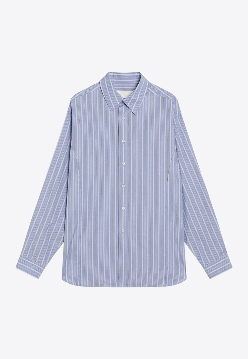 Maison Margiela Striped Long-Sleeved Shirt Light Blue S67DT0021M35625/R_MARGI-002F