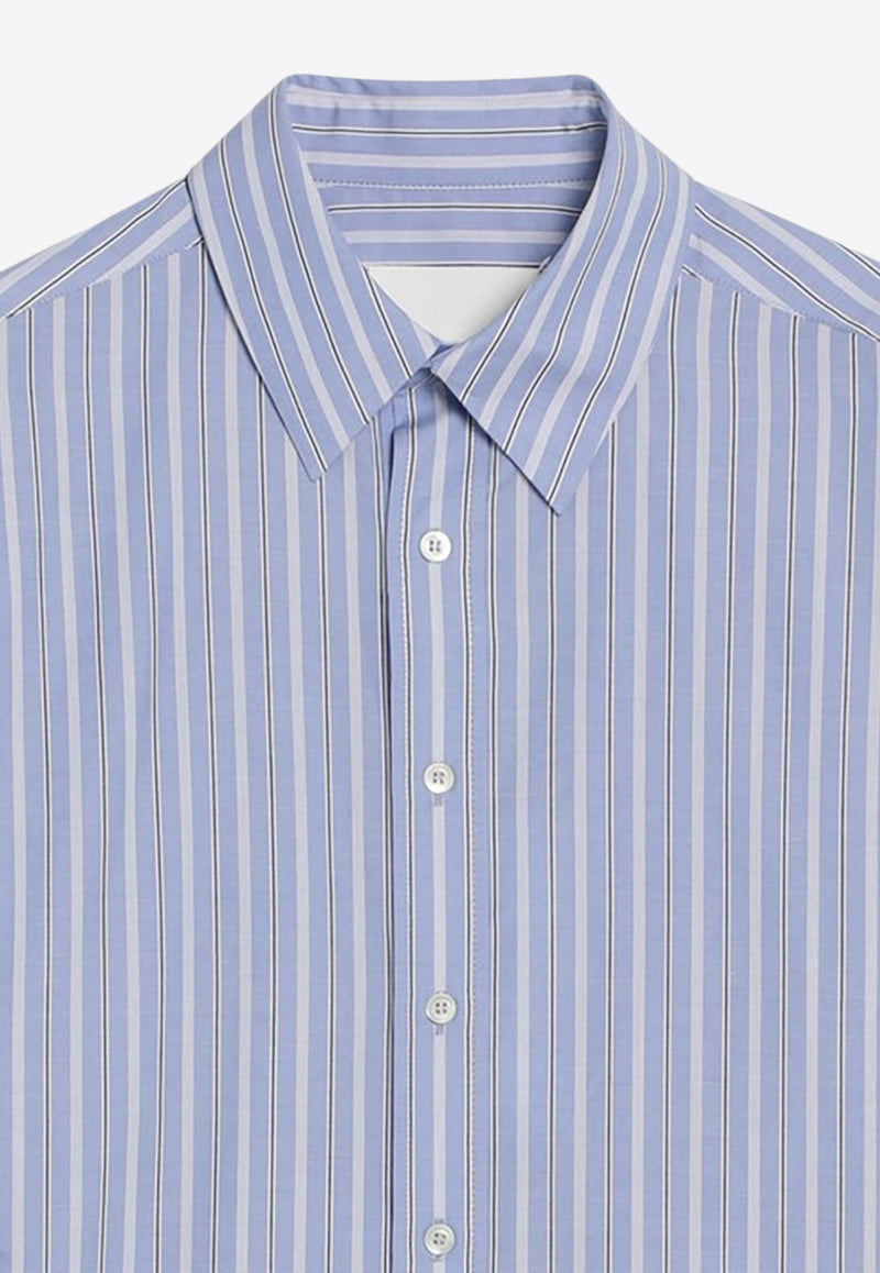 Maison Margiela Striped Long-Sleeved Shirt Light Blue S67DT0021M35625/R_MARGI-002F