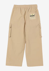 Barrow Kids Boys Logo Patch Cargo Pants Sand S6BKJUPA037_SAND
