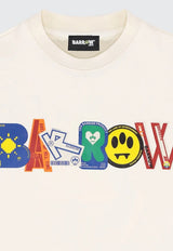 Barrow Kids Girls Graphic Print Logo T-shirt Cream S6BKJUTH045_CREAM