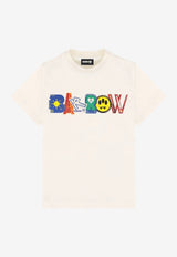 Barrow Kids Girls Graphic Print Logo T-shirt Cream S6BKJUTH045_CREAM