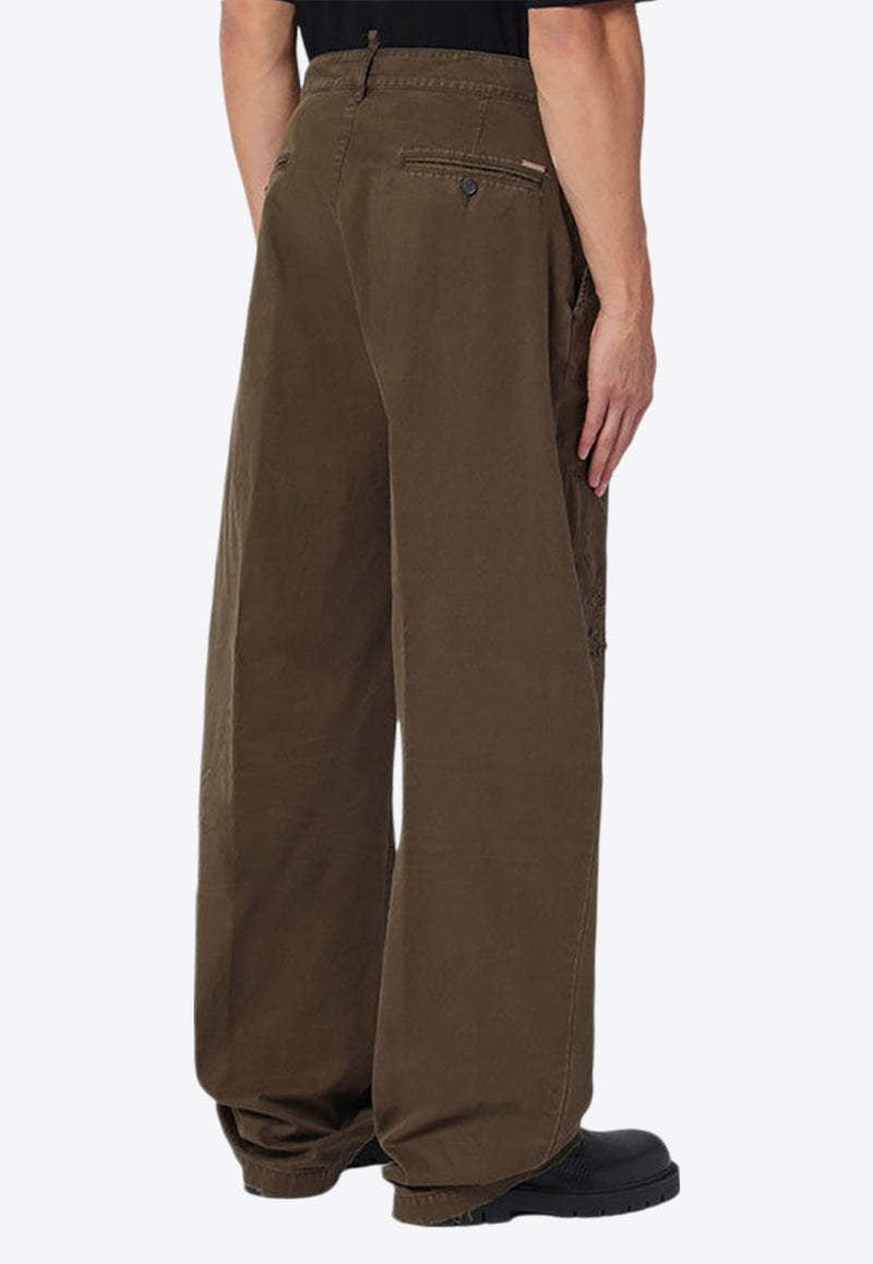 Dsquared2 Wide-Leg Chino Pants Green S71KB0662S41794/P_DSQUA-728