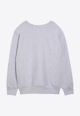 Champion Logo Embroidered Crewneck Sweatshirt Gray S7448CO/O_CHAMP-X2UCGFS