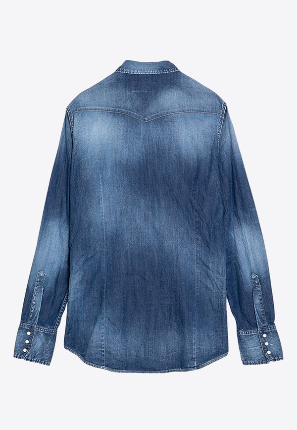 Dsquared2 Washed-Out Denim Shirt S74DM0846S30341/P_DSQUA-470