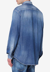 Dsquared2 Long-Sleeved Denim Shirt Blue S74DM0904S30341/Q_DSQUA-470