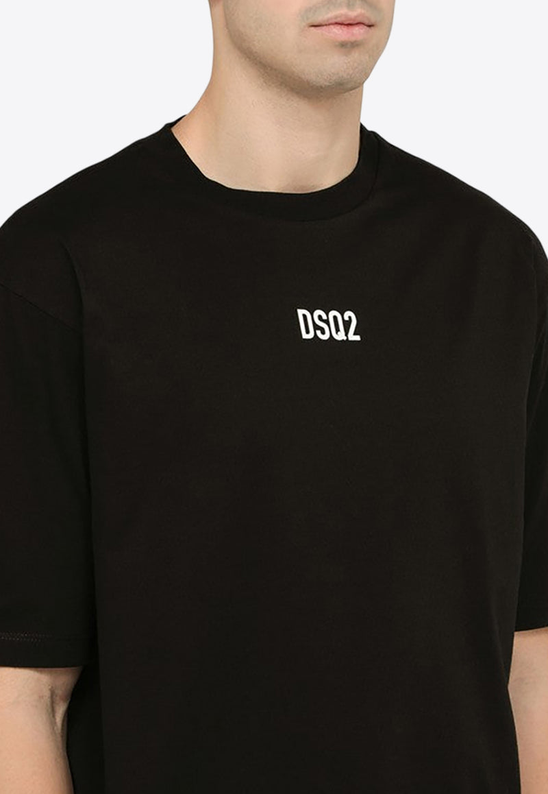 Dsquared2 Logo Print Short-Sleeved T-shirt S74GD1267S23009/O_DSQUA-900 Black