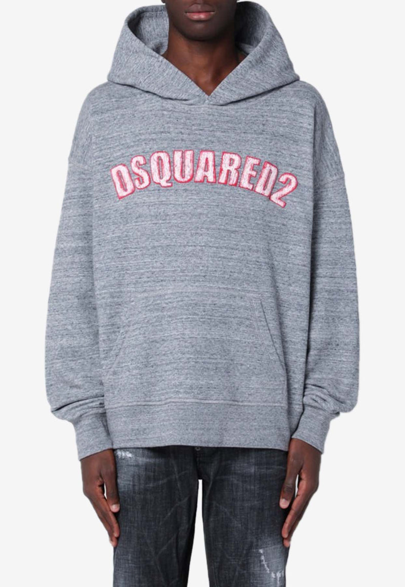 Dsquared2 Logo Print Hooded Sweatshirt Gray S74GU0857S25463/Q_DSQUA-860M