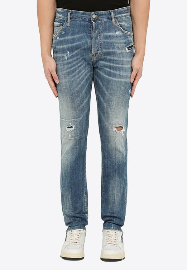 Dsquared2 Ripped Washed Jeans S74LB1445S30342/O_DSQUA-470 Blue