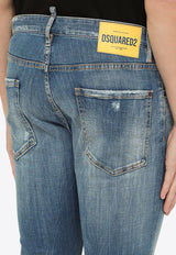 Dsquared2 Ripped Washed Jeans S74LB1445S30342/O_DSQUA-470 Blue