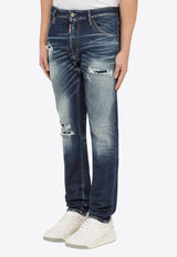 Dsquared2 Distressed Washed Jeans S74LB1452S30663/O_DSQUA-470 Blue