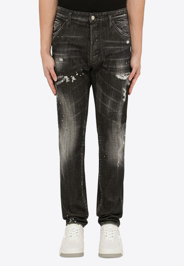 Dsquared2 Washed Distressed Jeans S74LB1480S30357/O_DSQUA-900 Black