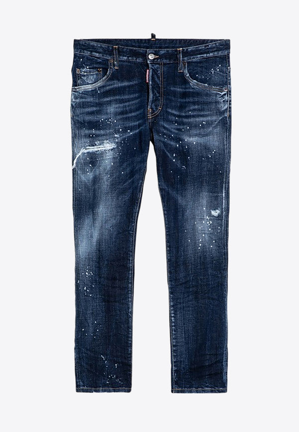 Dsquared2 Paint-Splatter Washed Slim Jeans S74LB1556S30664/P_DSQUA-470