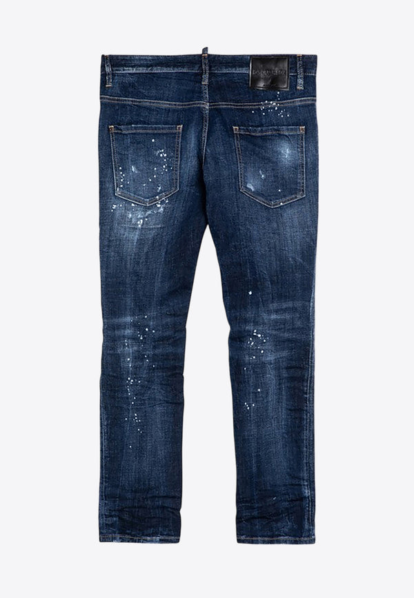 Dsquared2 Paint-Splatter Washed Slim Jeans S74LB1556S30664/P_DSQUA-470