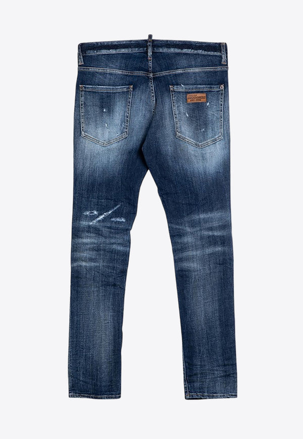 Dsquared2 Washed-Out Distressed Straight-Leg Jeans S74LB1585S30664/P_DSQUA-470