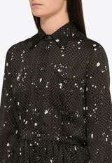 Dsquared2 Polka-Dot Paint-Splatter Mini Shirt Dress S75CV0611S76501/M_DSQUA-001S