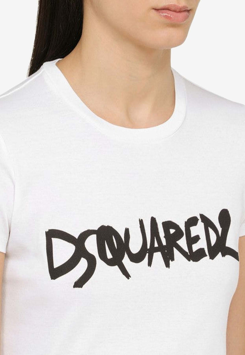 Dsquared2 Graffiti Logo Crewneck T-shirt S75GD0400S23010/O_DSQUA-100