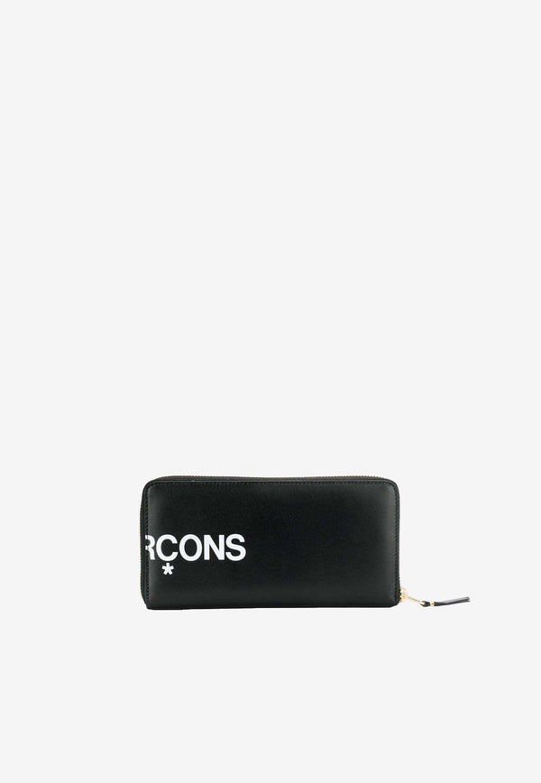 Comme Des Garçons Wallet Huge Logo Zi[-Around Leather Wallet Black SA0110HL_000_1
