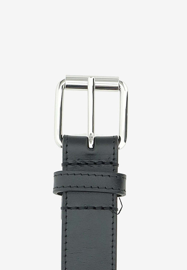 Comme Des Garçons Wallet Huge Logo Print Leather Belt Black SA0911HL_000_BLACK