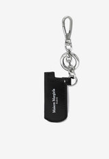 Maison Margiela Leather Key Holder with Logo Black SA1VL0055P8831/S_MARGI-T8013