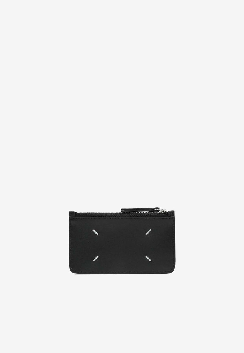 Maison Margiela Four-Stitches Zip Cardholder Black SA1VX0008P4745/S_MARGI-T8013