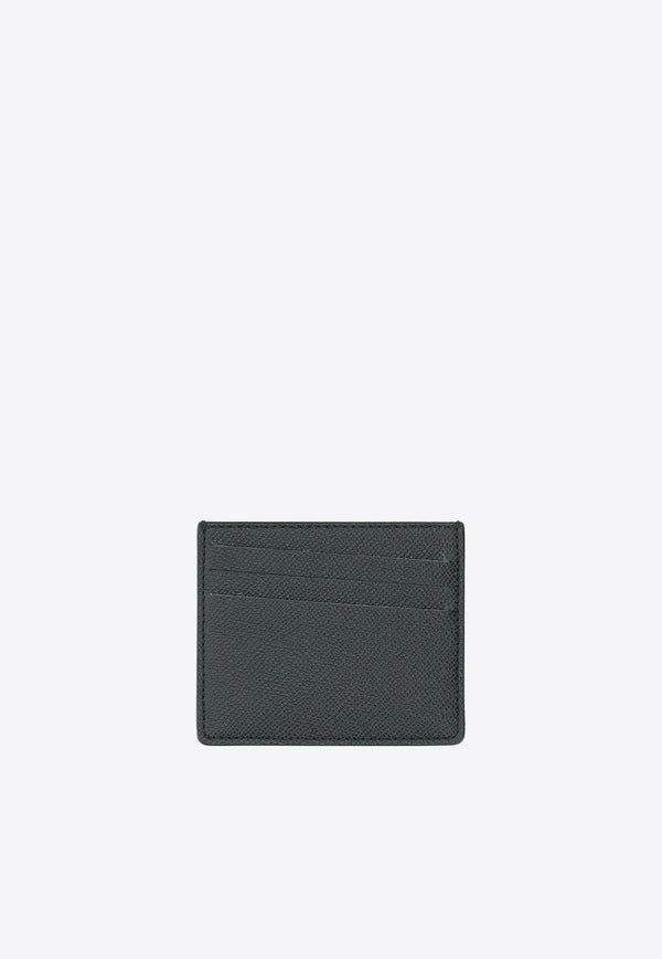 Maison Margiela Four-Stitch Grained Leather Cardholder Black SA1VX0009_P4745_T8013