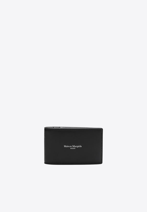 Maison Margiela Logo Stamped Bi-Fold Wallet Black SA2VX0005P8729/R_MARGI-H1145