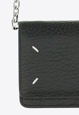 Maison Margiela Four-stitch Leather Wallet with Chain Black SA3UI0009_P4455_T8013