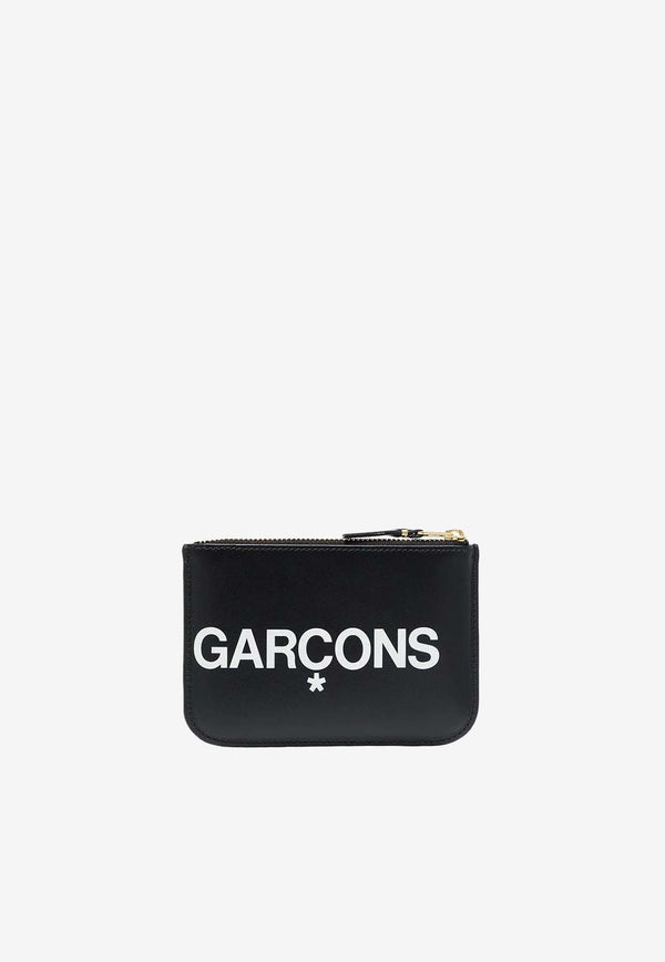 Comme Des Garçons Wallet Huge Logo Leather Wallet Black SA8100HL_000_SM000