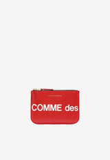 Comme Des Garçons Wallet Huge Logo Leather Wallet Red SA8100HL_000_SM001