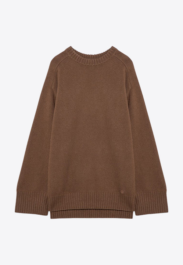 Loulou Studio Safi Wool and Cashmere Oversized Sweater Brown SAFIWO/P_LOULO-MO