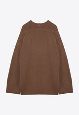 Loulou Studio Safi Wool and Cashmere Oversized Sweater Brown SAFIWO/P_LOULO-MO