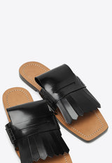 Marni Bambi Square-Toe Leather Sandals Black SAMS019800PS679/O_MARNI-00N99