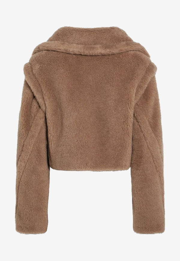 Max Mara Santos Cropped Teddy Coat  Beige SANTOSWO/R_MAXM-001