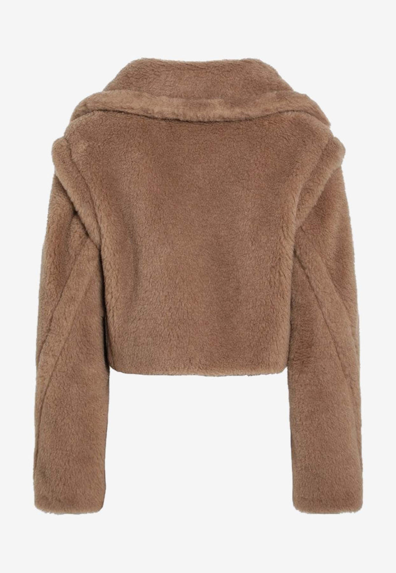Max Mara Santos Cropped Teddy Coat  Beige SANTOSWO/R_MAXM-001