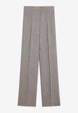 Max Mara Satira Straight-Leg Linen Pants Gray SATIRALI/Q_MAXMS-004