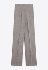 Max Mara Satira Straight-Leg Linen Pants Gray SATIRALI/Q_MAXMS-004