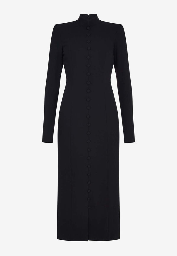 Sabina Bilenko Carson Long-Sleeved Midi Dress Black SB-AW24-CRS-DRS-BLK-BLACK