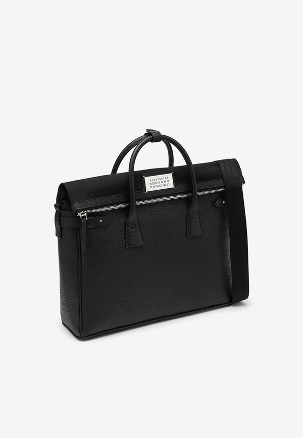 Maison Margiela 5AC Daily Leather Shoulder Bag Black SB1WD0010P4348/O_MARGI-T8013