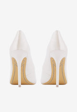 Sophia Webster Rosette 100 Satin Pumps Ivory SBR26003_IVORY
